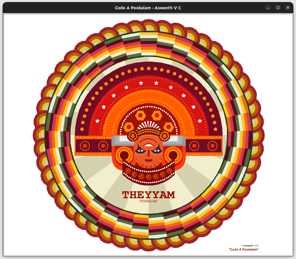 Pookalam design by aswanthabam